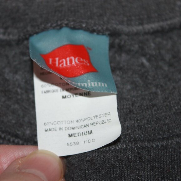 Hanes Premium Men's Gray Long Sleeve Pullover Sweater Size Medium - Picture 4 of 16